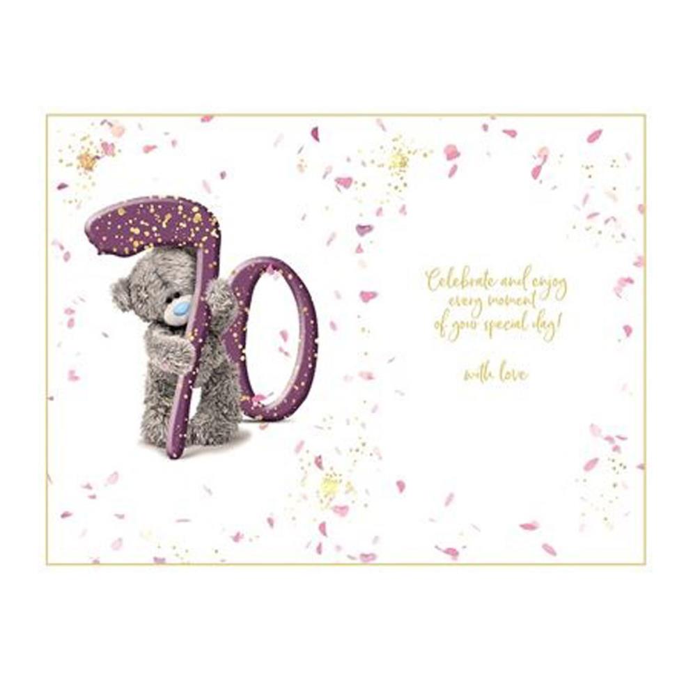 Wonderful 70th Birthday Photo Finish Me to You Bear Card Extra Image 1